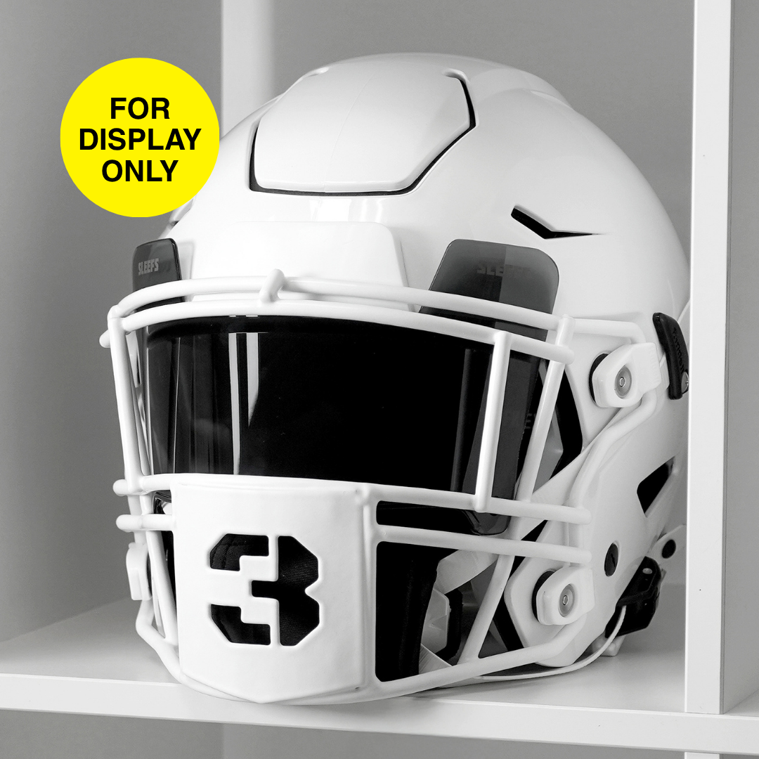 3 Stencil Font Football Facemask for Riddell SpeedFlex