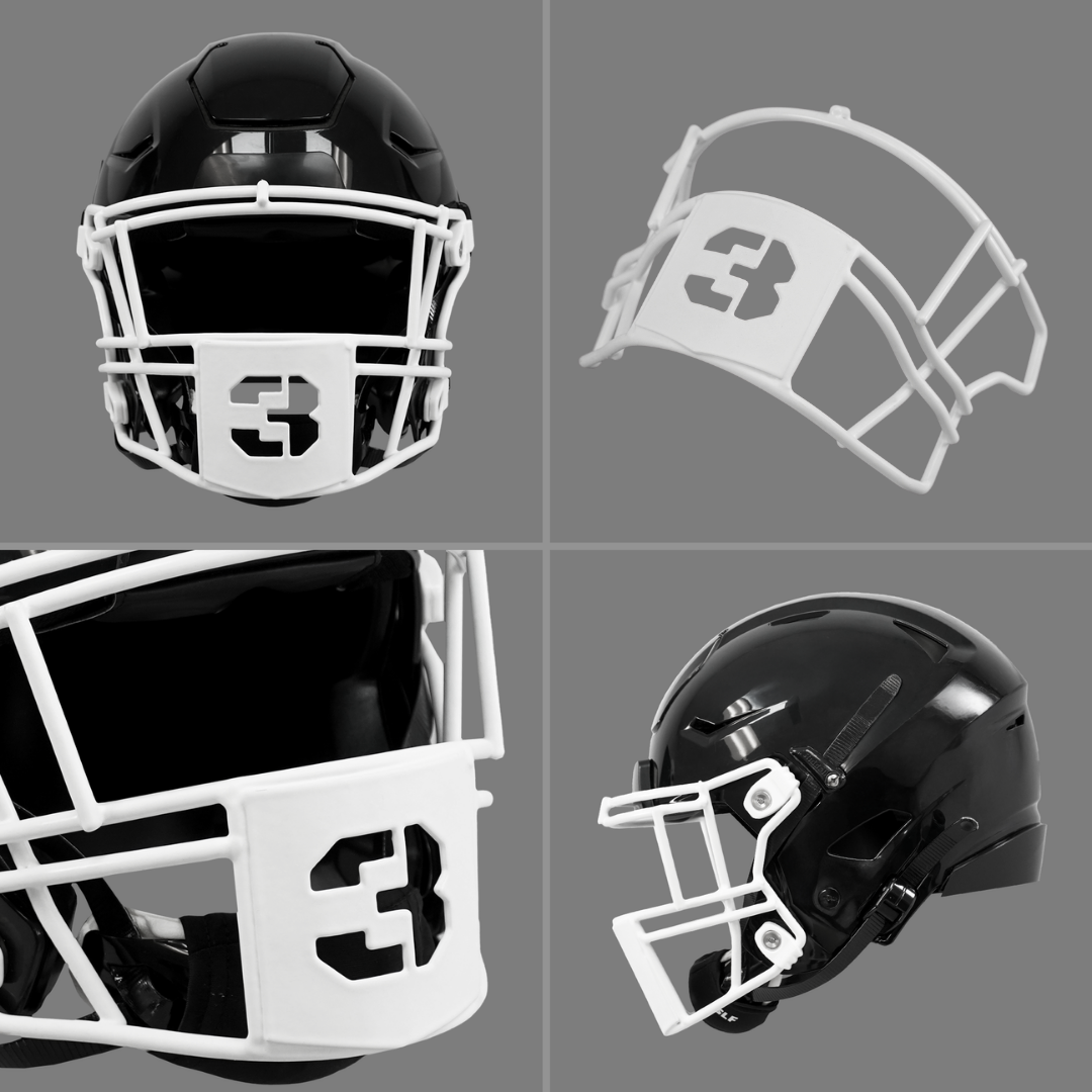 SLEEFS 3 Stencil Font Football Facemask for Riddell SpeedFlex