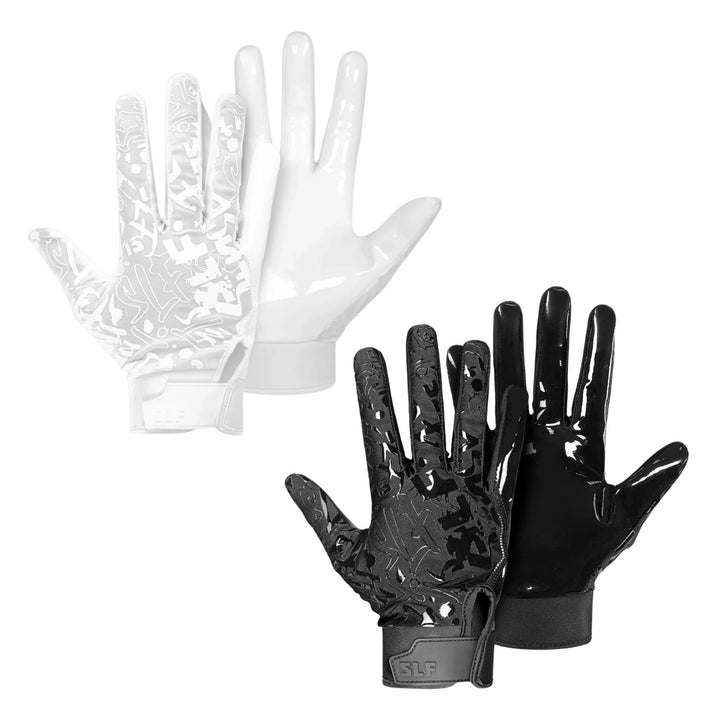 White + Black Sticky Football Receiver Gloves SZN Pack