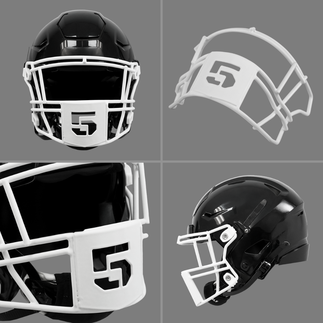 5 Stencil Font Football Facemask for Riddell SpeedFlex