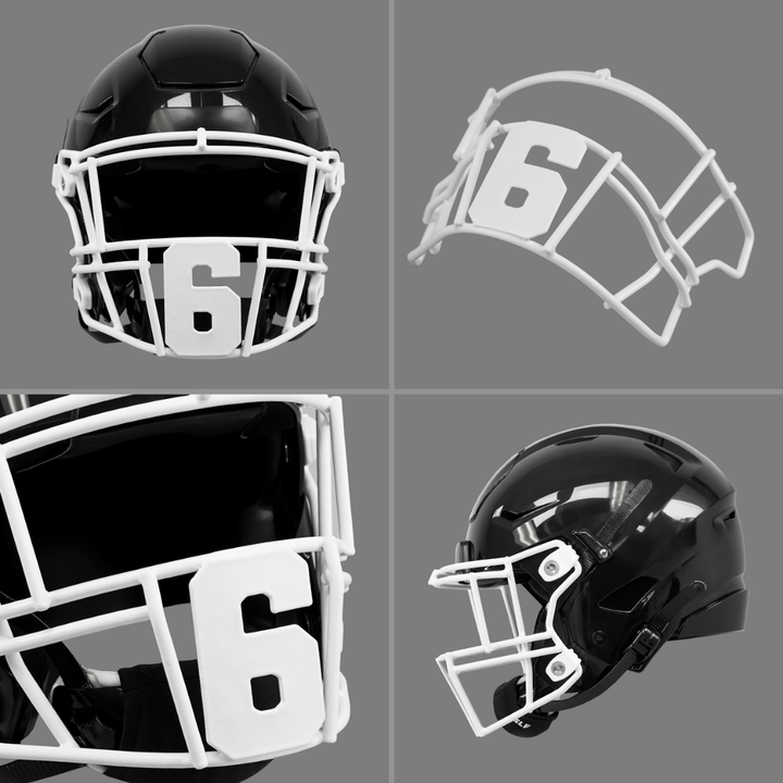 6 Jersey Font Football Facemask for Riddell SpeedFlex
