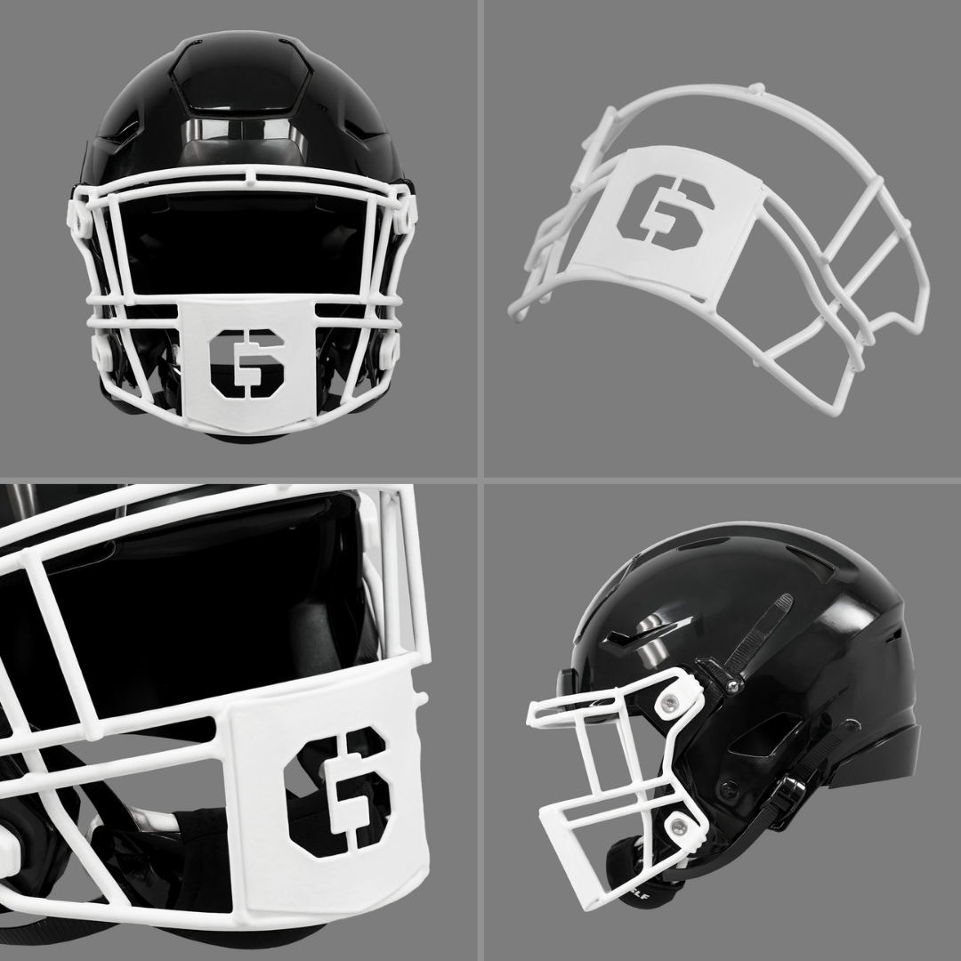 6 Stencil Font Football Facemask for Riddell SpeedFlex