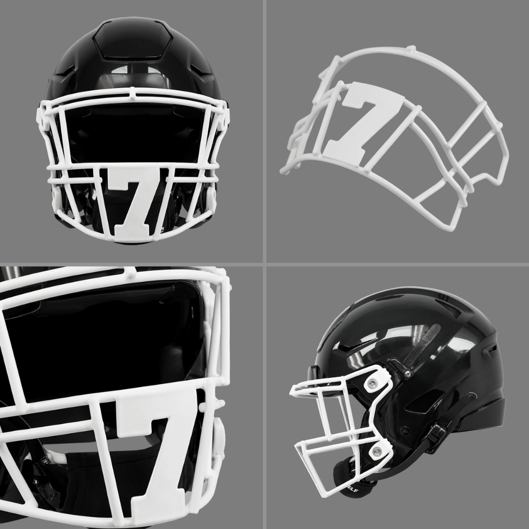 7 Jersey Font Football Facemask for Riddell SpeedFlex