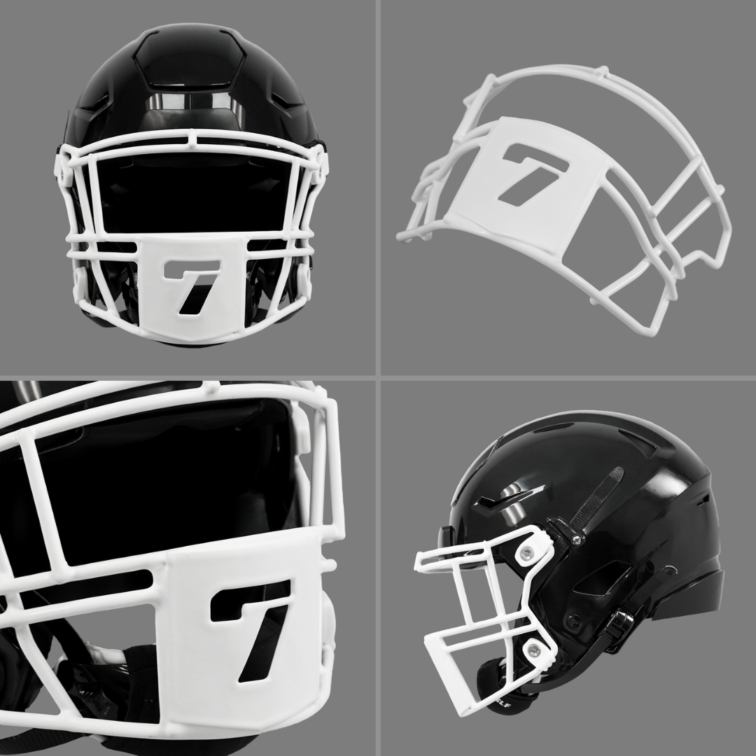 7 Stencil Font Football Facemask for Riddell SpeedFlex