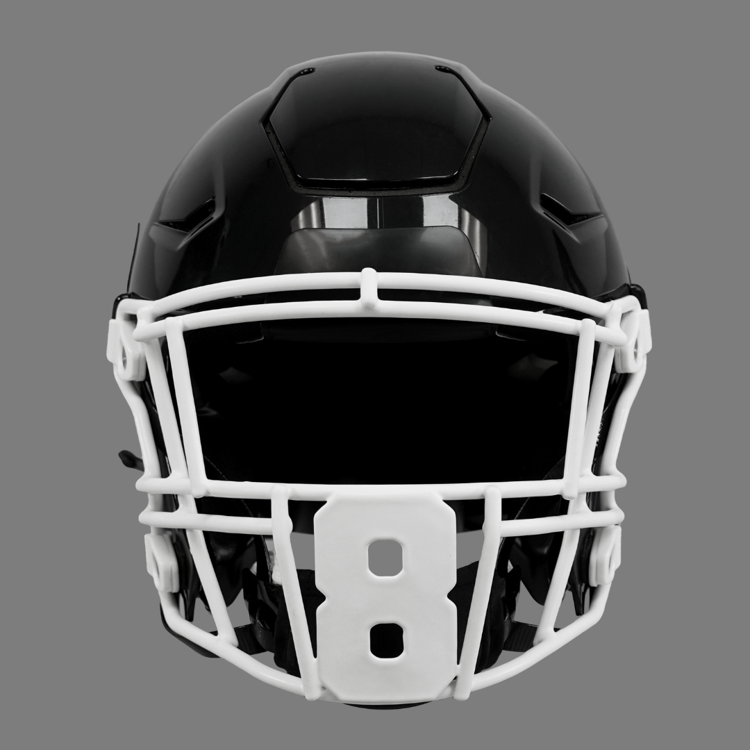 8 Jersey Font Football Facemask for Riddell SpeedFlex