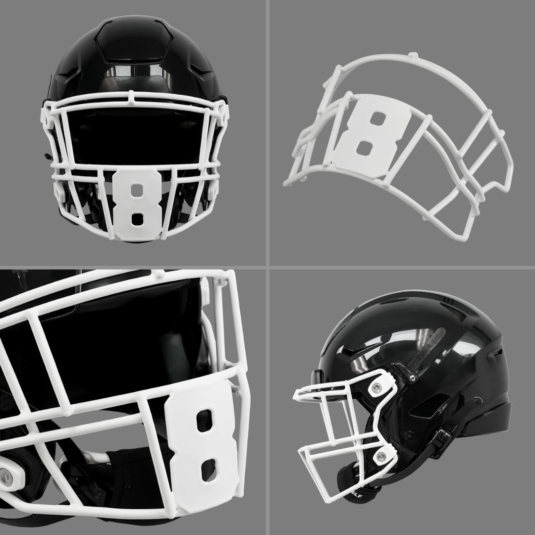8 Jersey Font Football Facemask for Riddell SpeedFlex