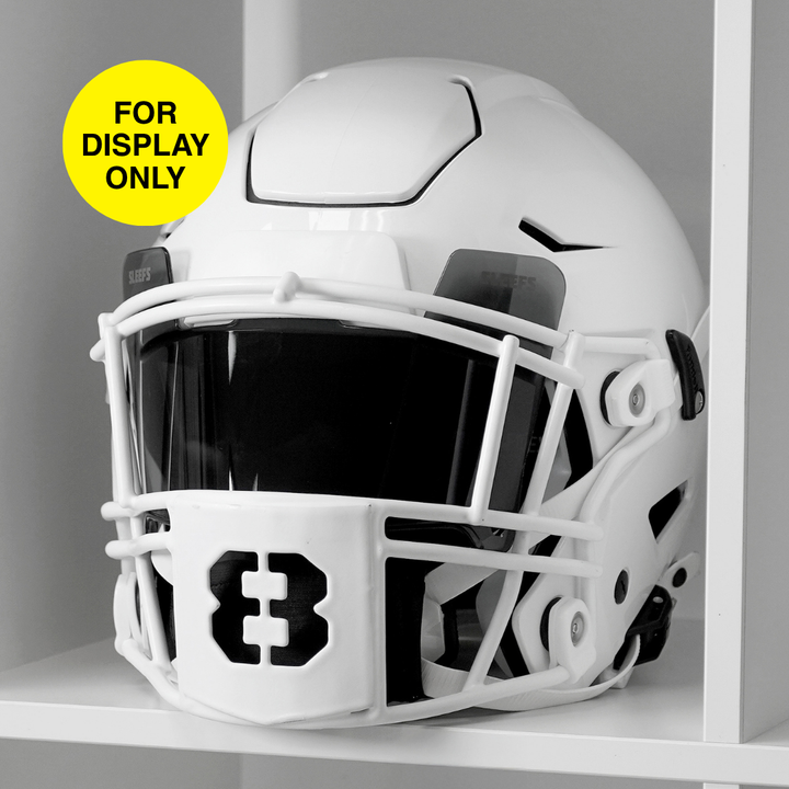 8 Stencil Font Football Facemask for Riddell SpeedFlex