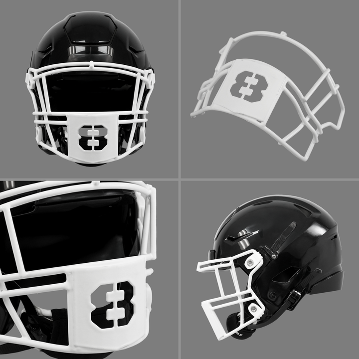 8 Stencil Font Football Facemask for Riddell SpeedFlex