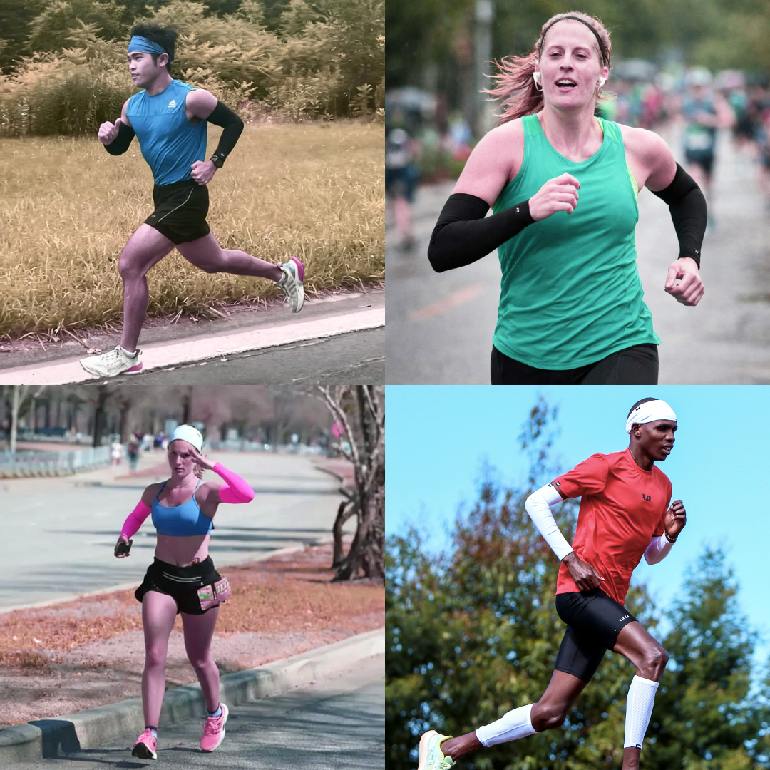 Pace Shift Blue Running Sleeves - Pair