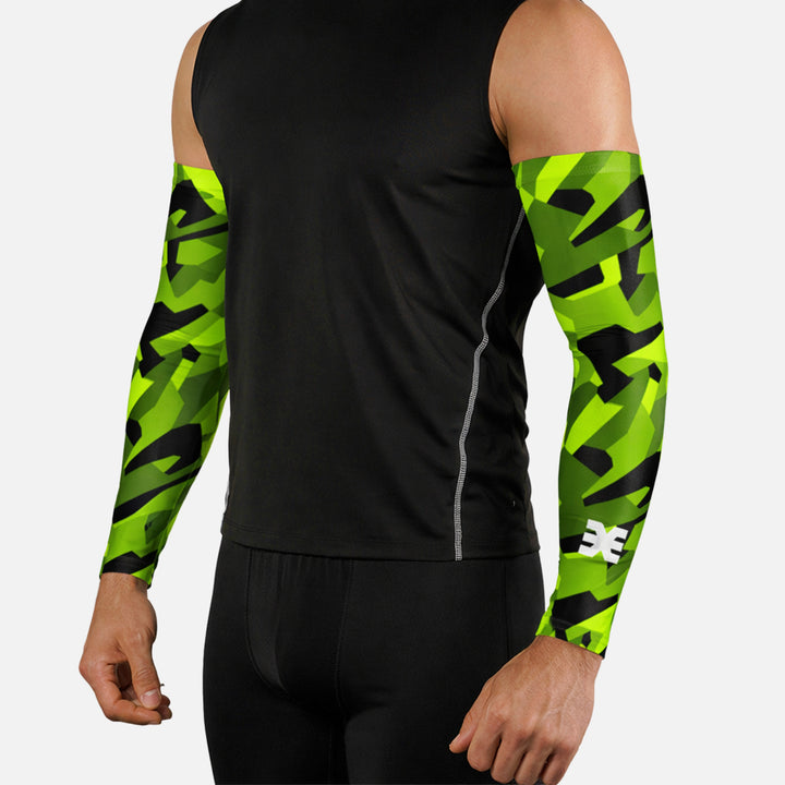 Airflow Green Running Sleeves - Pair