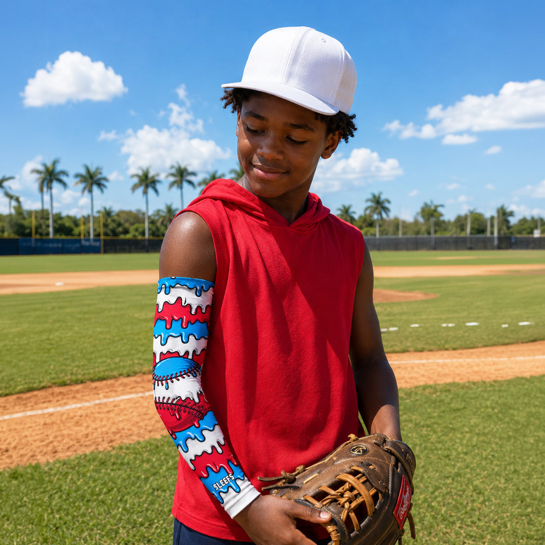 Americana Ice Melt Baseball Kids Arm Sleeve