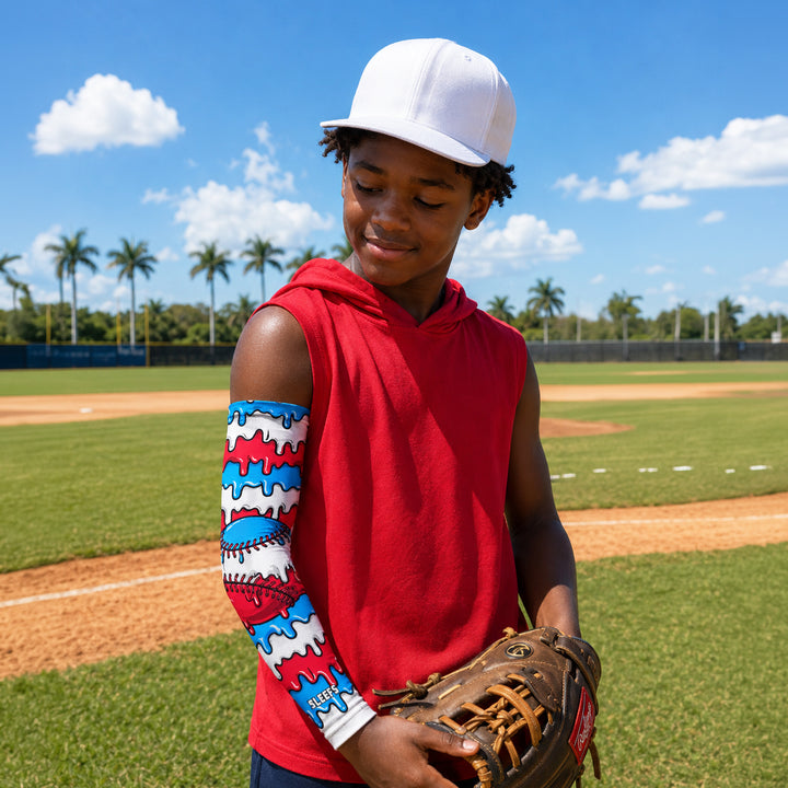 Americana Ice Melt Baseball Kids Arm Sleeve
