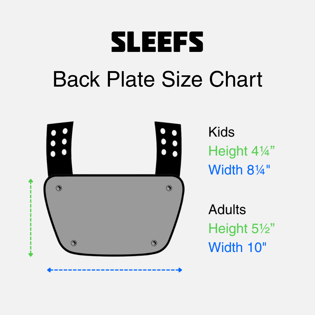 Black Football Back Plate - Adults