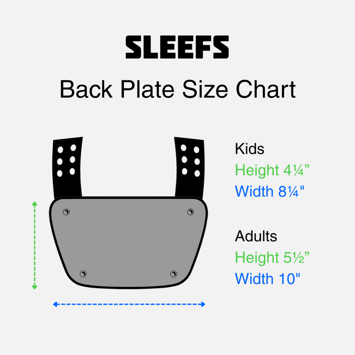 Black Football Back Plate - Adults