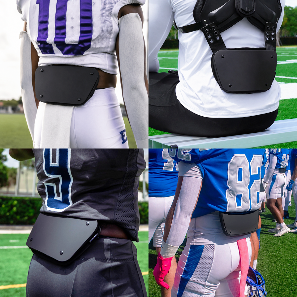 Black Unbranded SLF Football Back Plate - Adults