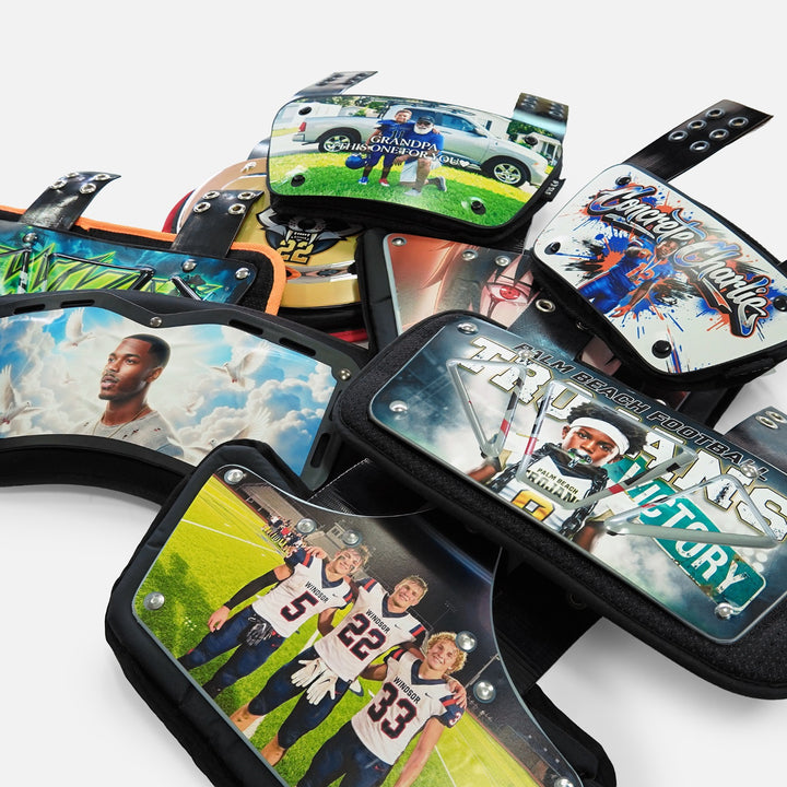 Make Your Own Custom Football Back Plate Decal (Back Plate Not Included)