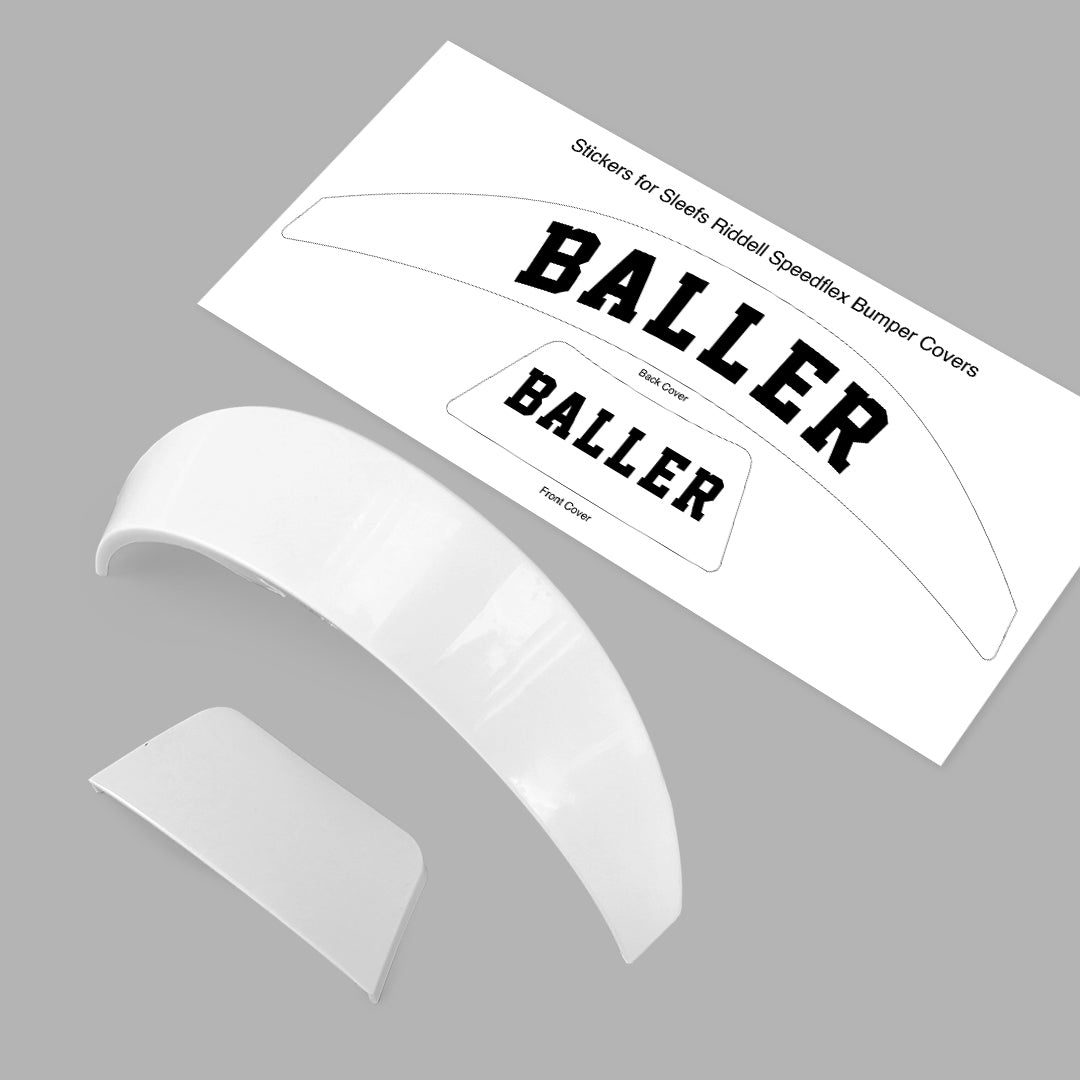 Baller Riddell Speedflex Front and Back Bumper Sticker Kit