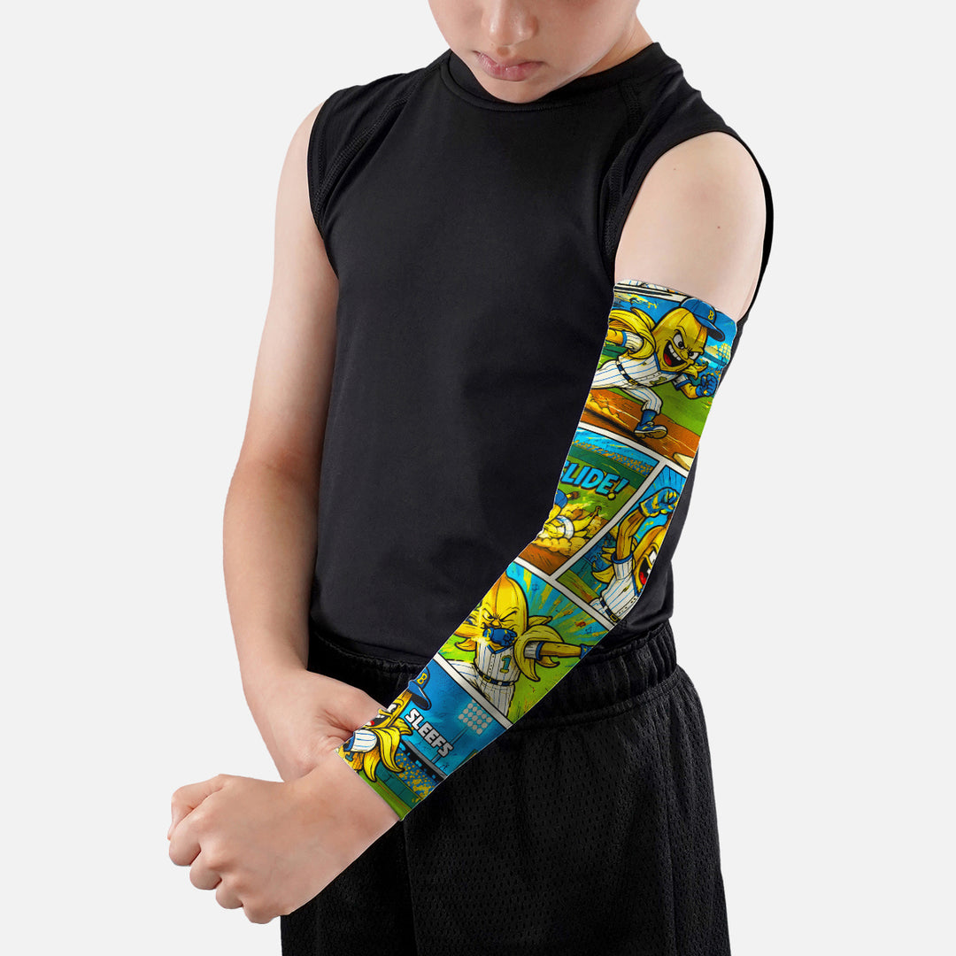 Banana Baseball MVP Kids Arm Sleeve