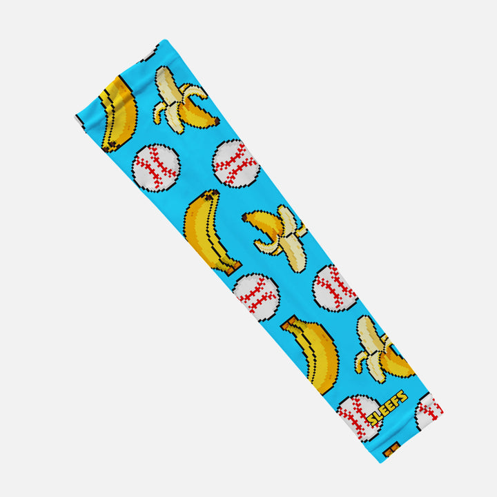 Banana Pixel Baseball Kids Arm Sleeve