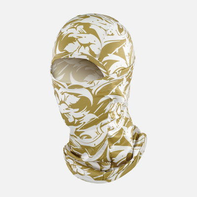 Baroque 2 Old Gold and White Loose-fitting Shiesty Mask