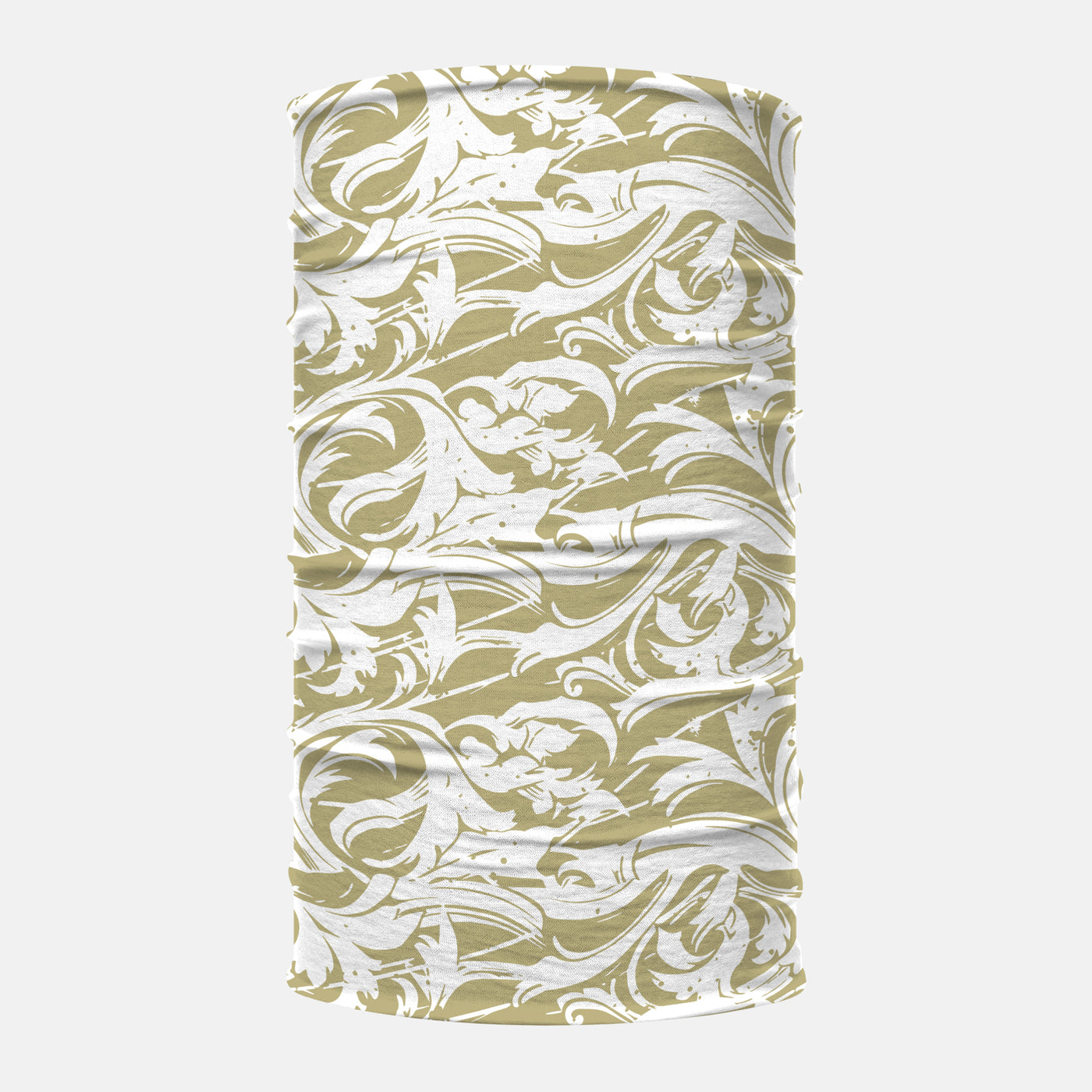 Baroque 2 Old Gold and White Neck Gaiter
