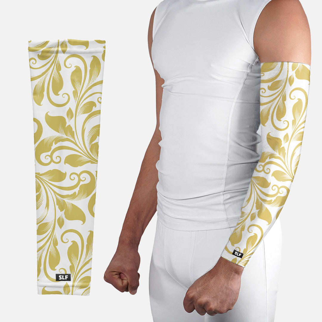 Baroque Old Gold and White Arm Sleeve