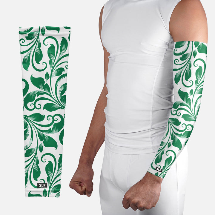 Baroque Gotham Green and White Arm Sleeve