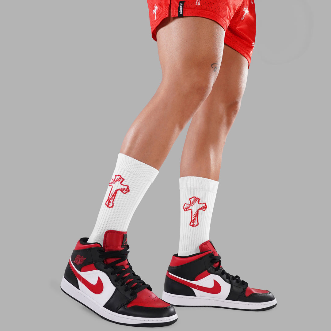 Baseball Cross Crew Socks