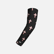 Baseball Cross Pattern Black Kids Arm Sleeve