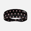 Baseball Cross Pattern Black Kids Headband