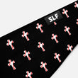 Baseball Cross Pattern Black Kids Headband