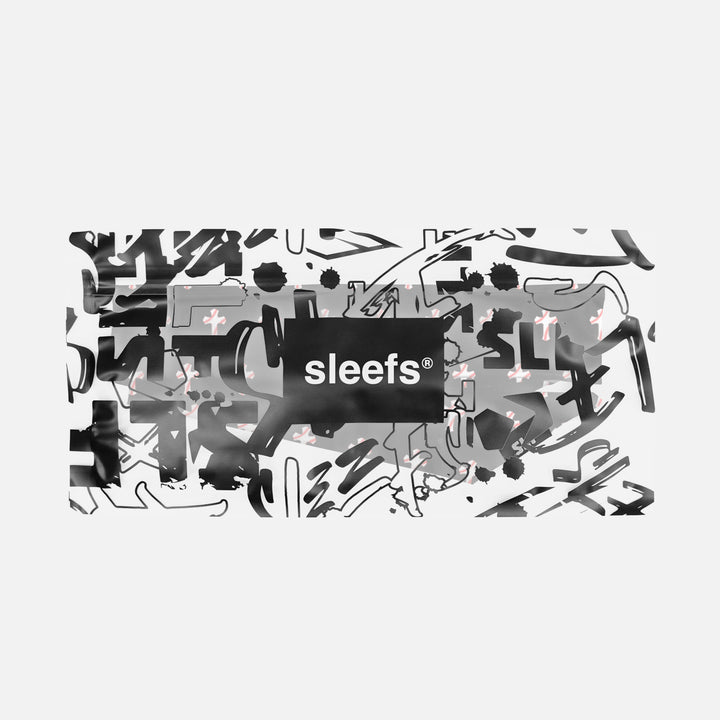 Baseball Cross Pattern Black Ninja Headband