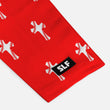 Baseball Cross Pattern Red Kids Arm Sleeve