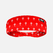 Baseball Cross Pattern Red Kids Headband