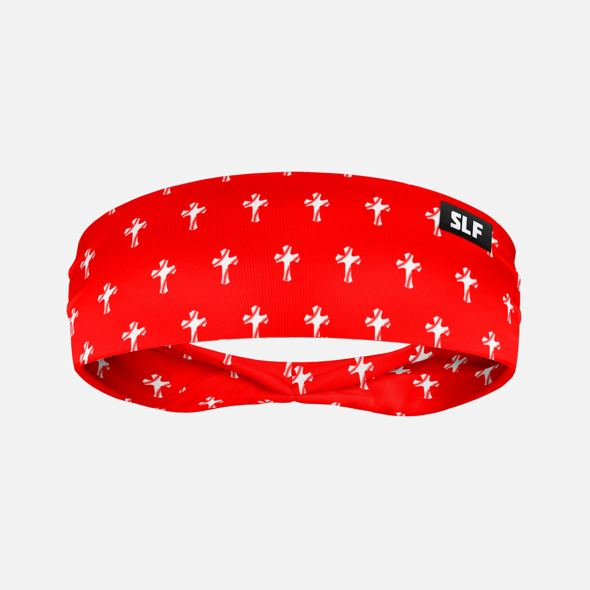 Baseball Cross Pattern Red Kids Headband