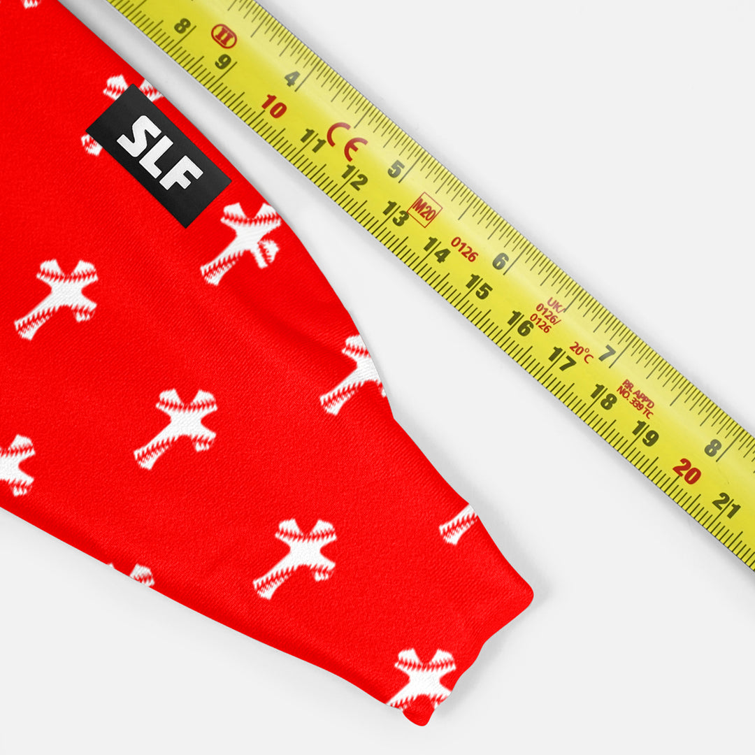 Baseball Cross Pattern Red Kids Headband