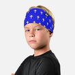 Baseball Cross Pattern Royal Blue Kids Headband