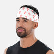 Baseball Cross Pattern White Headband