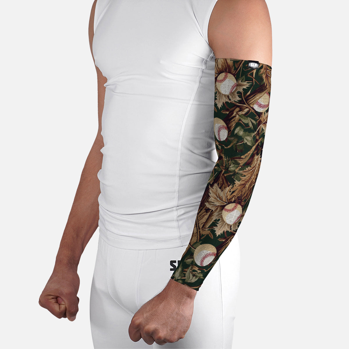 Baseball Forest Camo Arm Sleeve