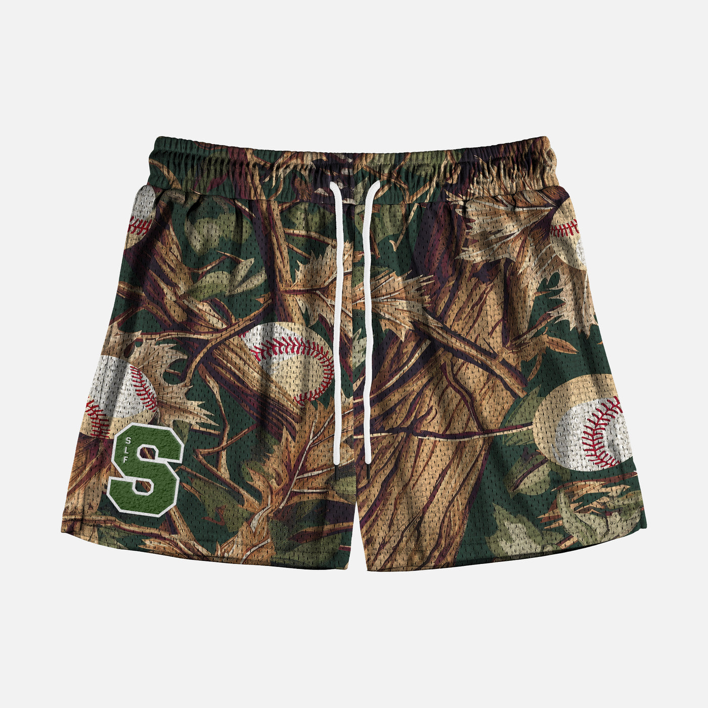 Baseball Forest Camo Shorts - 5&quot;