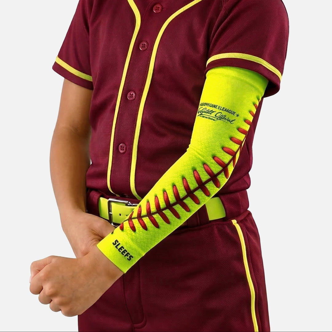 Softball Lace Electric Volt Kids Arm Sleeve