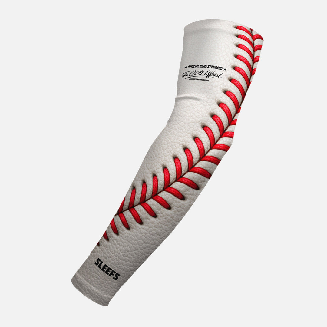 Baseball Lace Pro White Arm Sleeve