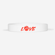 Baseball Love White Red Motivational Wristband