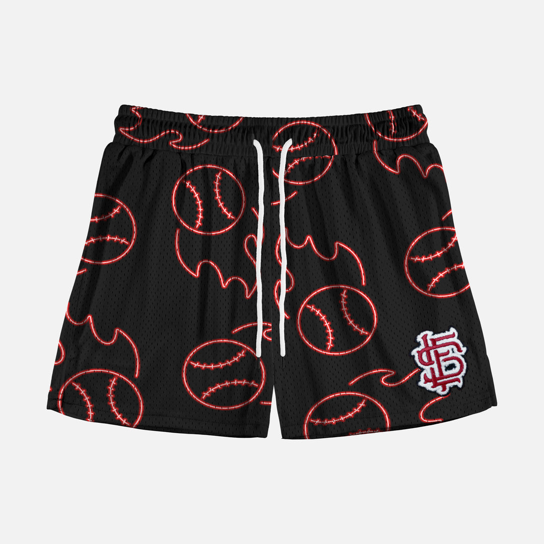 Baseball Neon Sign Shorts - 5"