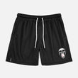 Baseball Skull Patch Black Shorts - 7"