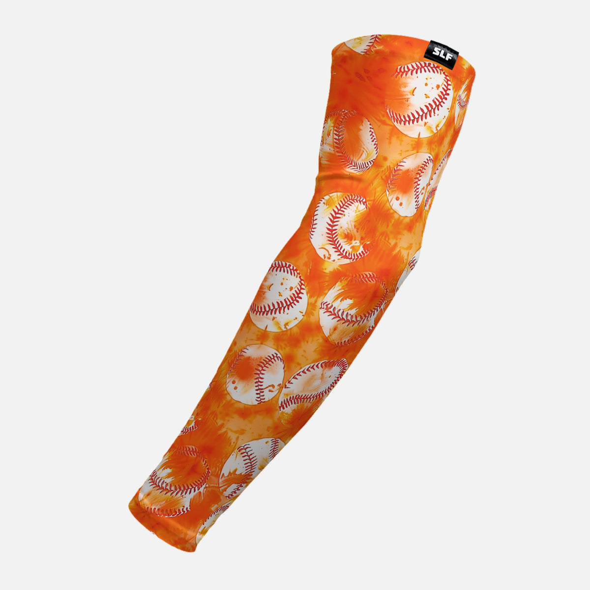 Baseball Tie Dye Orange Arm Sleeve