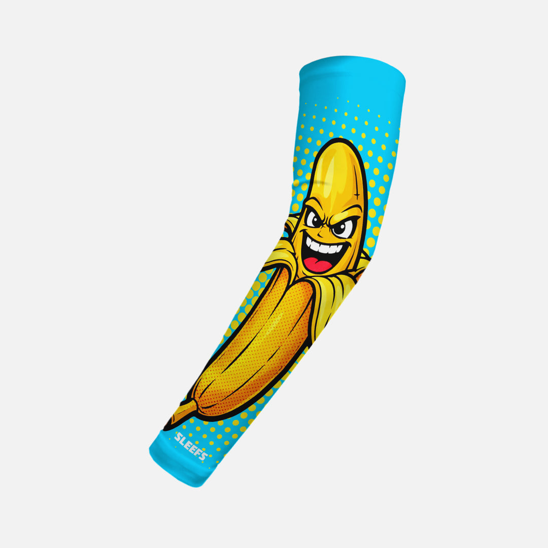 Electric Blue Power Banana Kids Arm Sleeve