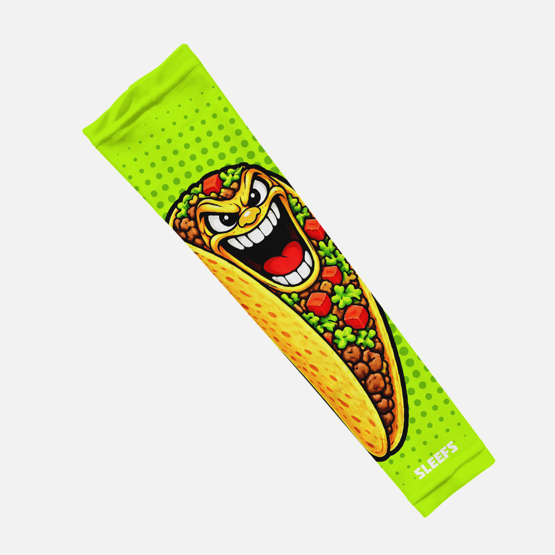 Neon Lime Fiesta Taco Kids Arm Sleeve