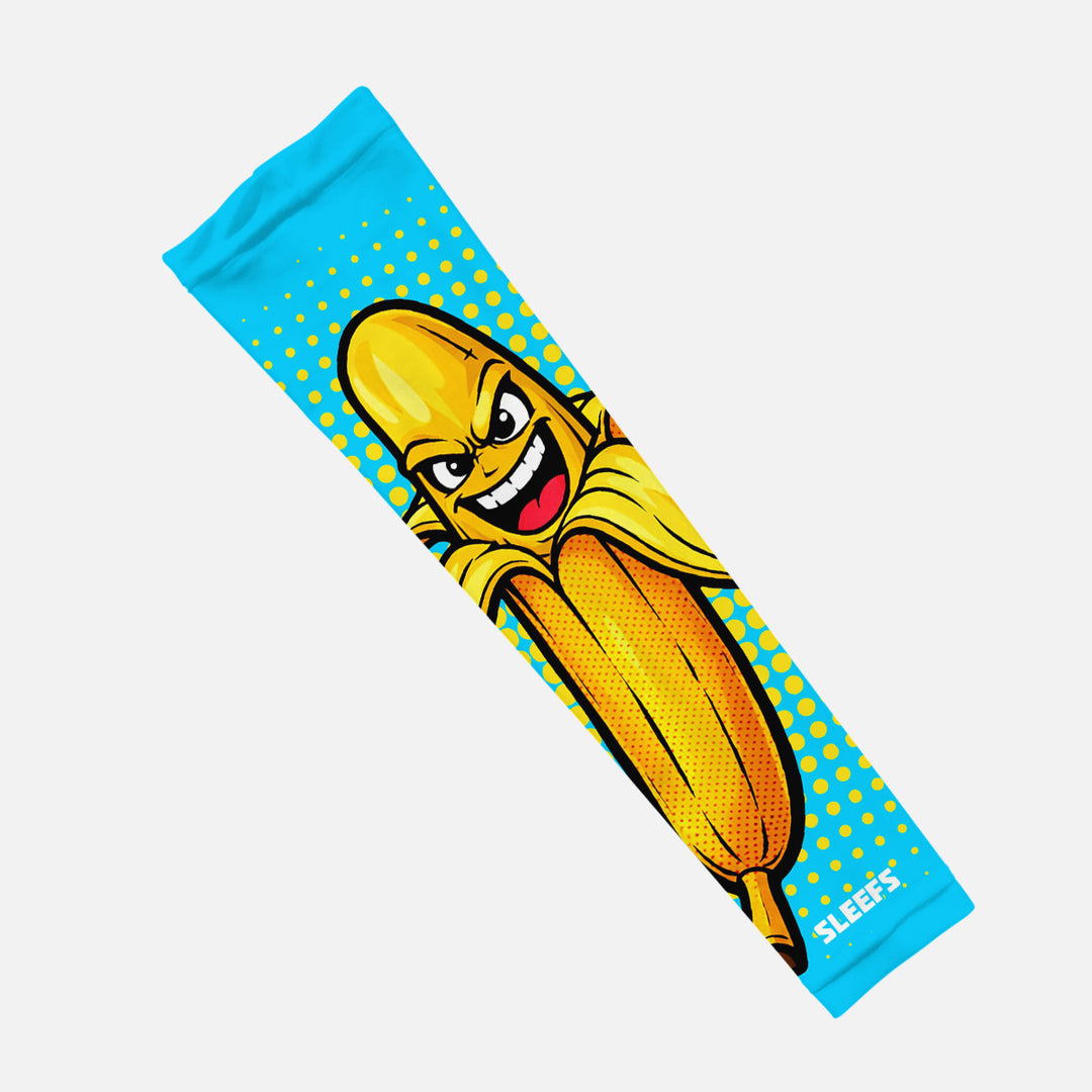 Electric Blue Power Banana Kids Arm Sleeve