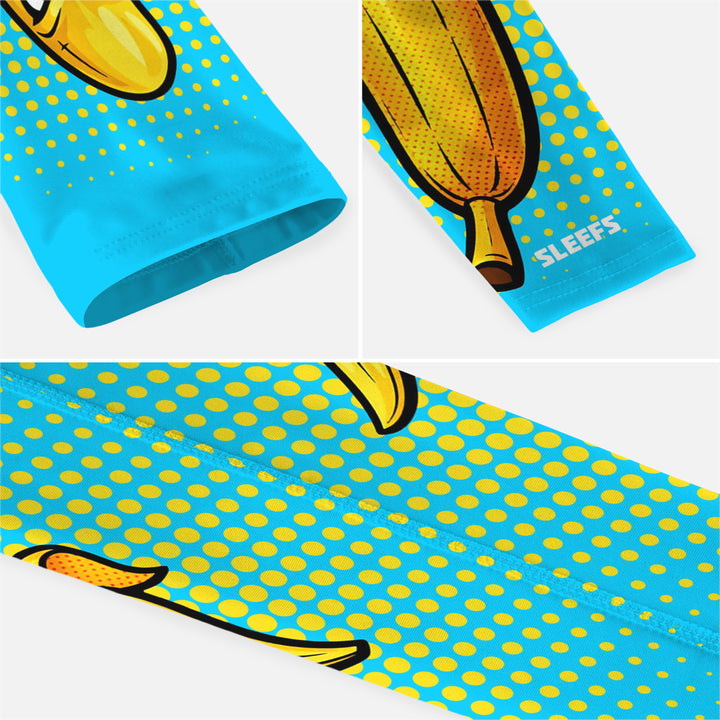 Electric Blue Power Banana Kids Arm Sleeve